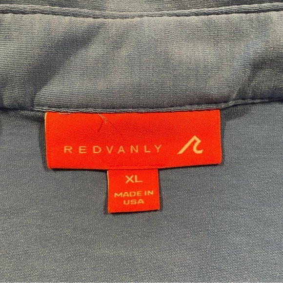 Redvanly Men’s Blue White Stripe Colorblock Short Sleeve Golf Polo Shirt XL - Picture 4 of 8